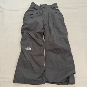North Face Boy HyVent Snow Pant Black Waterproof Lined Ski Snowboard-S 7/8-5340